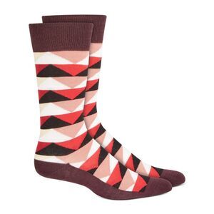 ALFANI Mens Burgundy Anti-Microbial Colorful Casual Over The Calf Socks 7-12